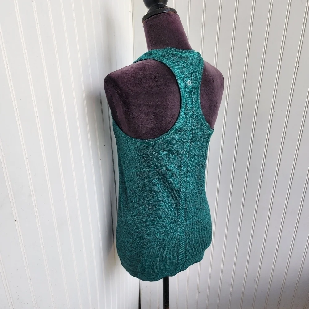 Lululemon Women's Size 8 Dark Green Heather Racerback Stretch